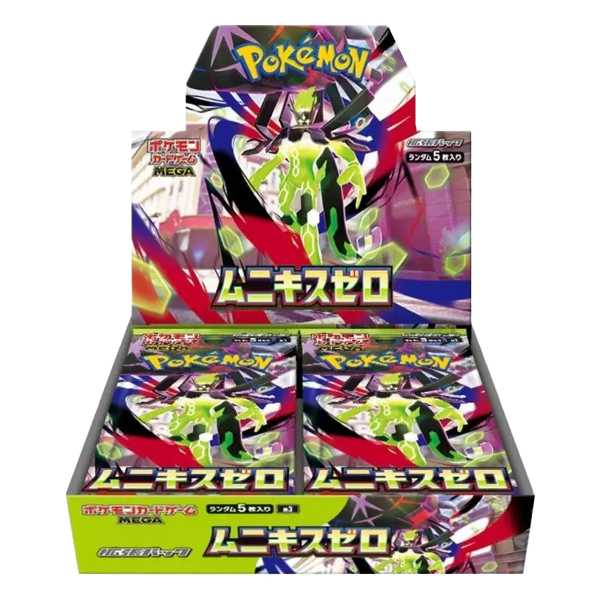 Pokémon TCG: Munikis Zero m3 Booster box (Japansk) – transparent produktbild