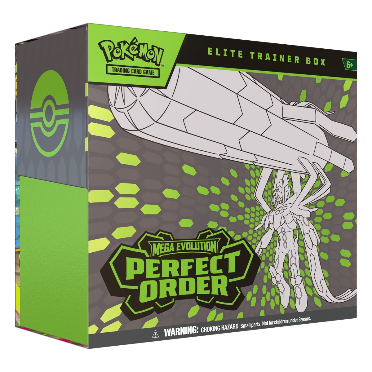 Pokémon TCG: Perfect Order M3 Elite trainer box – transparent produktbild