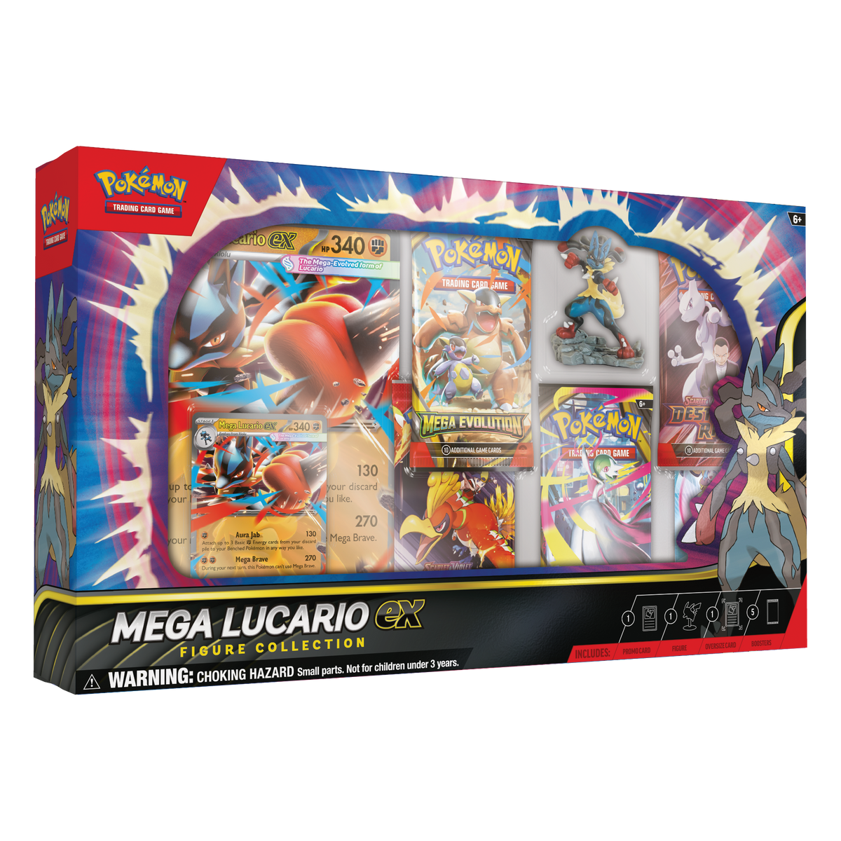 Pokémon TCG: Mega Lucario ex Figure Collection box – transparent produktbild