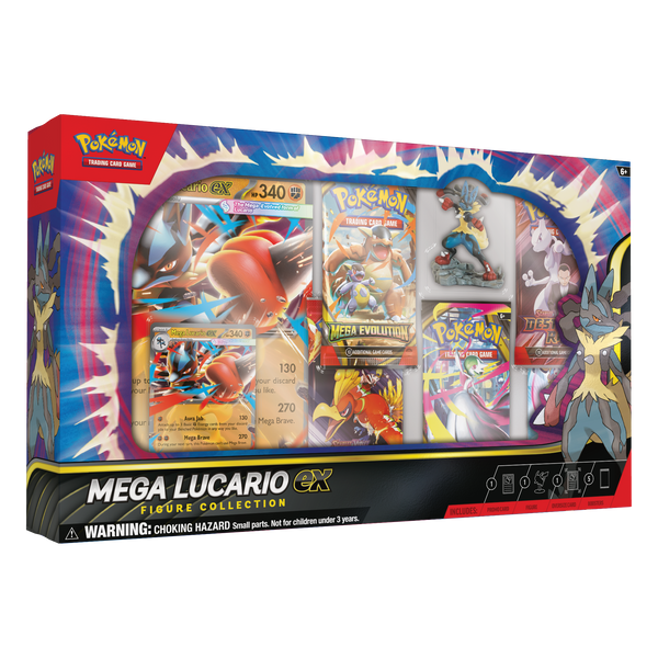 Pokémon TCG: Mega Lucario ex Figure Collection box – transparent produktbild