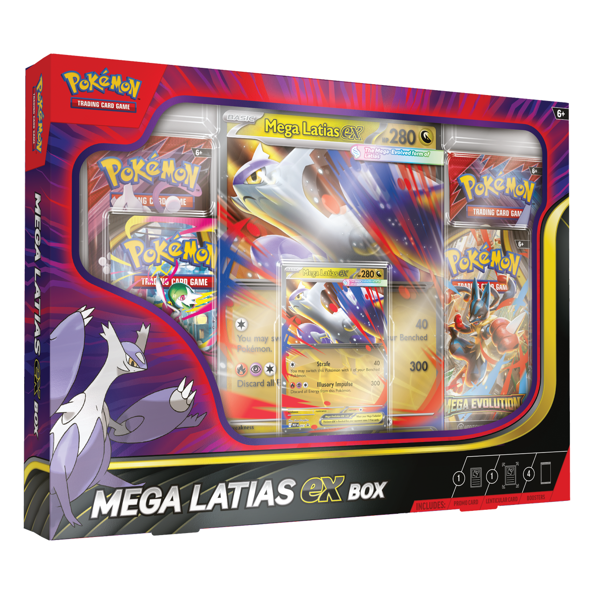 Pokémon TCG: Mega Latias ex box – transparent produktbild