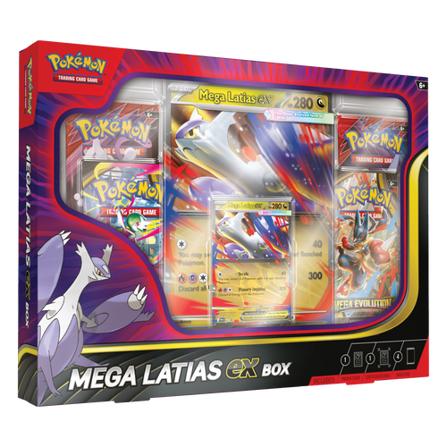 Pokémon TCG: Mega Latias ex box – transparent produktbild