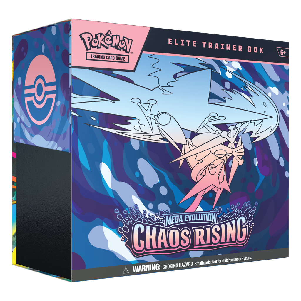 Pokémon TCG: Chaos Rising M4 Elite trainer box – transparent produktbild