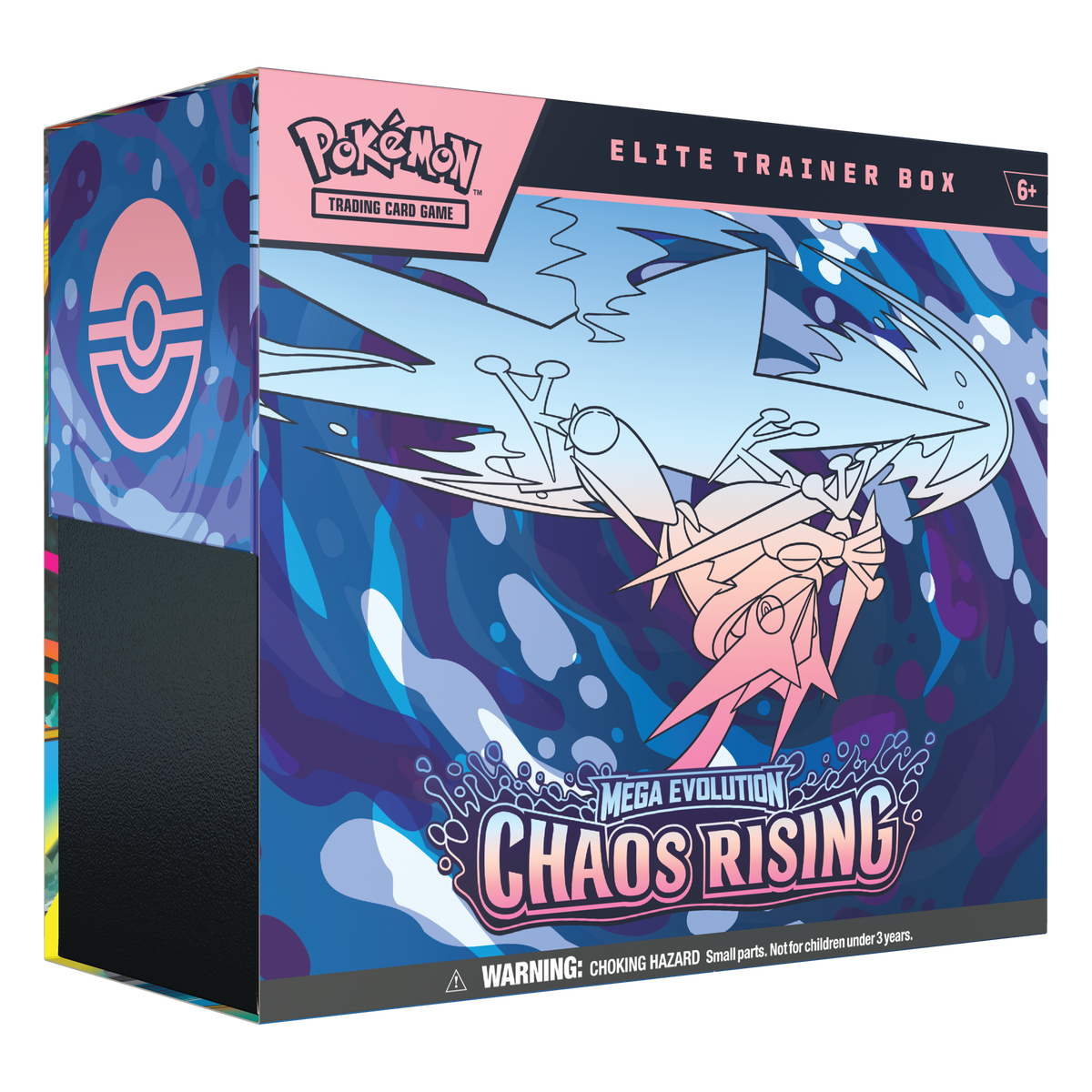 Pokémon TCG: Chaos Rising M4 Elite trainer box – transparent produktbild