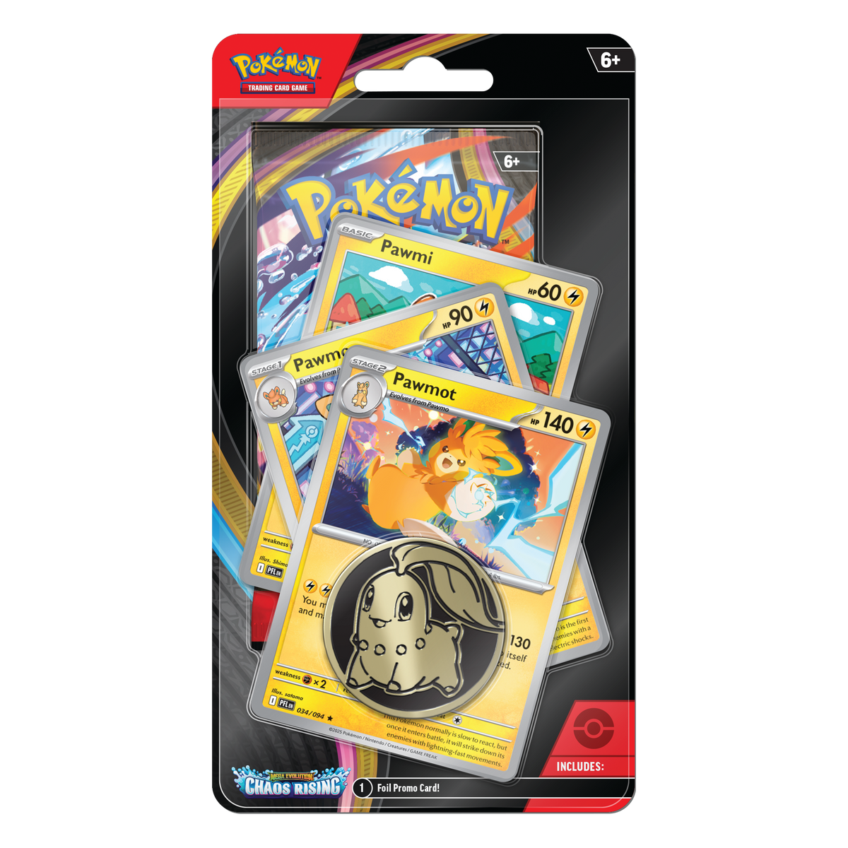Pokémon TCG: Chaos Rising M4 Blister (Pawmot) – transparent produktbild