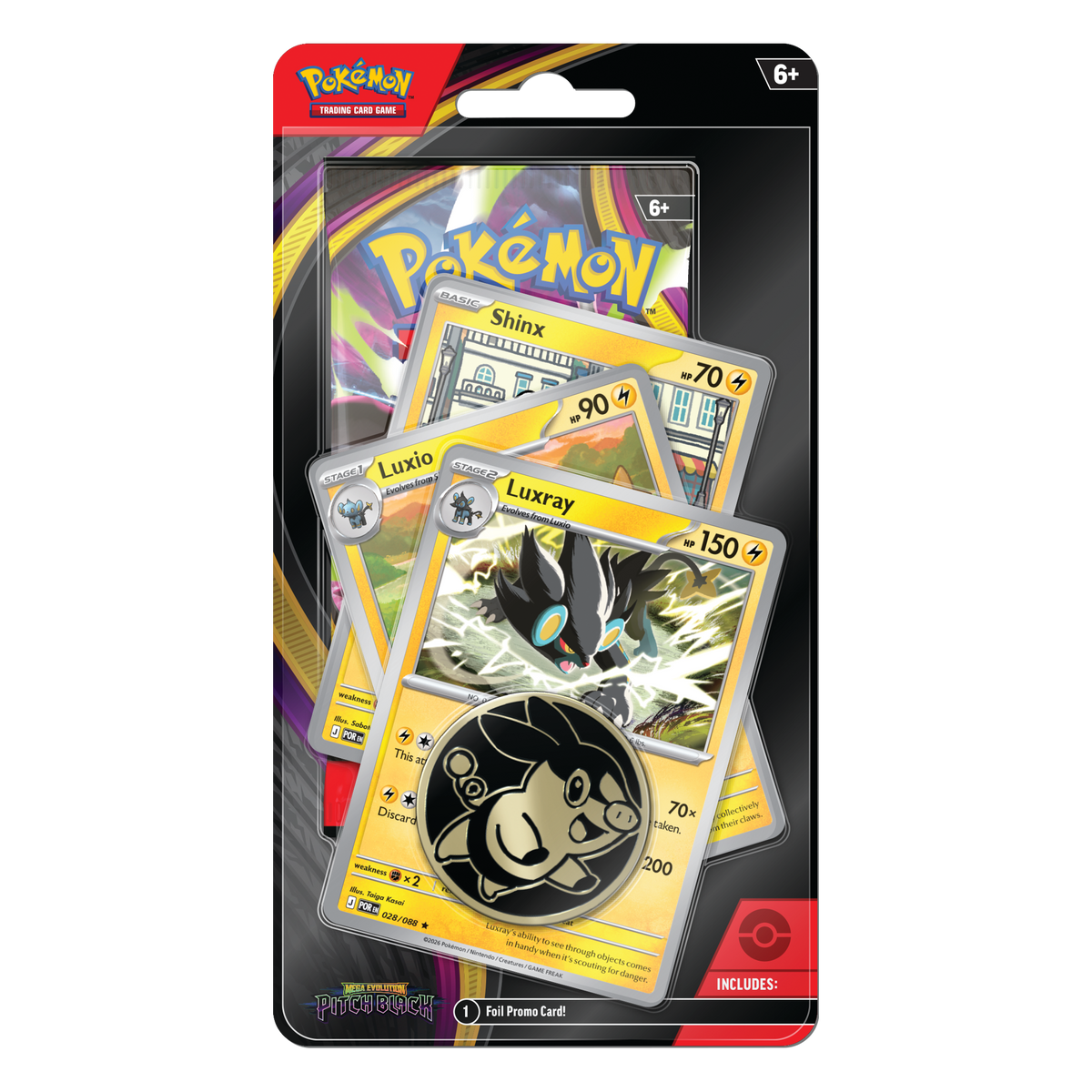 Pokémon TCG: Pitch Black M5 Blister (Luxray) – transparent produktbild