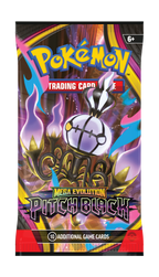 Pokémon Pitch Black M5 boosterpack – engelsk förpackning med ett mörkt Pokémonmotiv och lila detaljer.