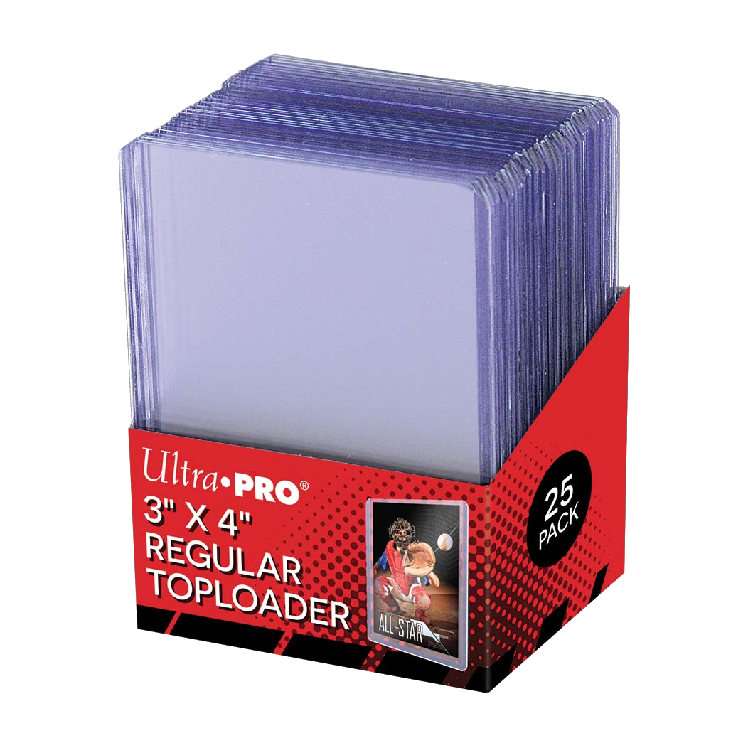 Toploaders – genomskinliga, styva korthållare i Ultra PRO-förpackning.