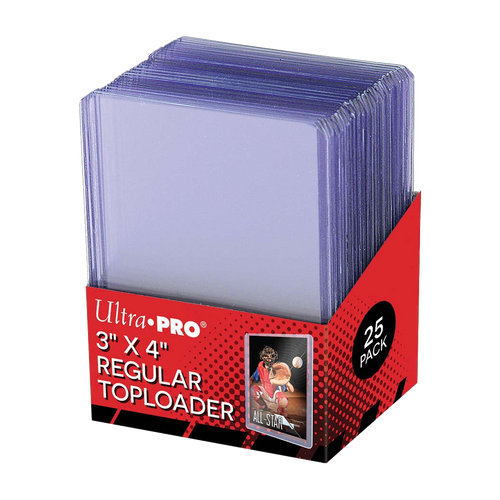 Toploaders – genomskinliga, styva korthållare i Ultra PRO-förpackning.