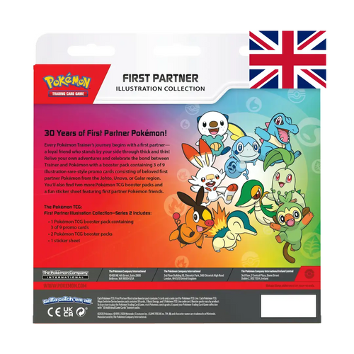 Pokémon TCG First Partner Illustration Collection Series 2 – baksida och produktinnehåll